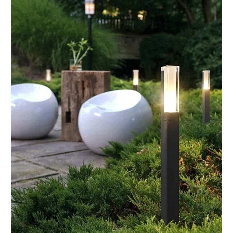 Black Cast Aluminum LED Bollard Pathway Light