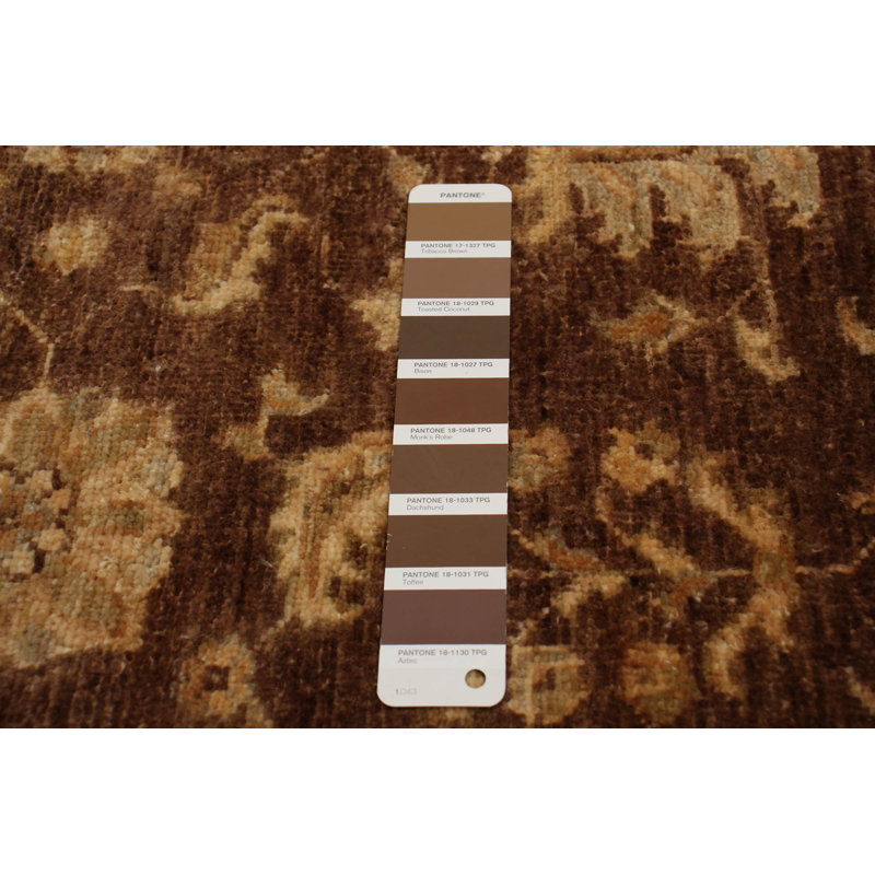 Tapis brun foncé Peshawar Oushak 3 pi 3 po x 5 pi 0 po