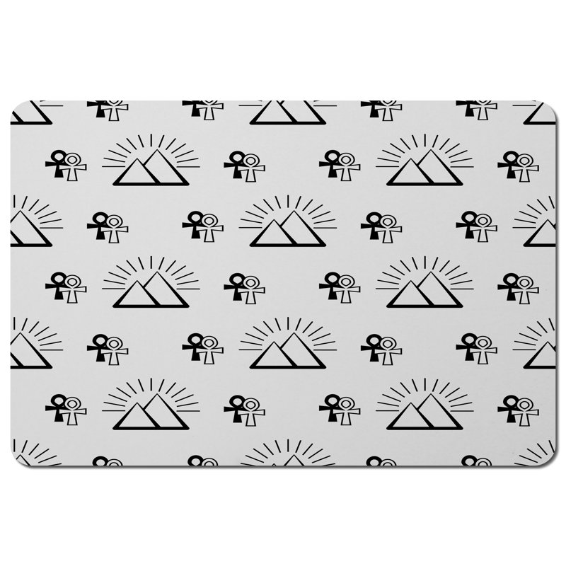 Aramayis Polyester-Coated Hardboard Geometric Rectangle Placemat
