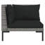 Canapé de jardin modulaire moyen en acier thermolaqué gris foncé Vidaxl