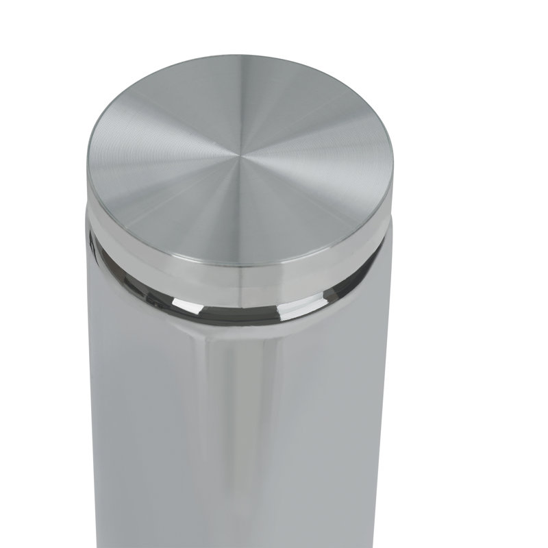 Column Glass Top Pedestal End Table