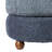 Modern Corrugated Upholstered Storage Ottoman Or Accent Stool With Rubberwood Ball Feet-2143908210