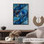 Abstrait bleu et doré, cristaux de géode de marbre II, impression d'art moderne sans cadre-422787256