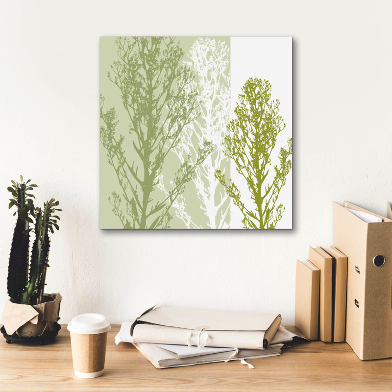  «Gossamer Greens» par Erin Clark, art mural sur toile, 18 po x 18 po