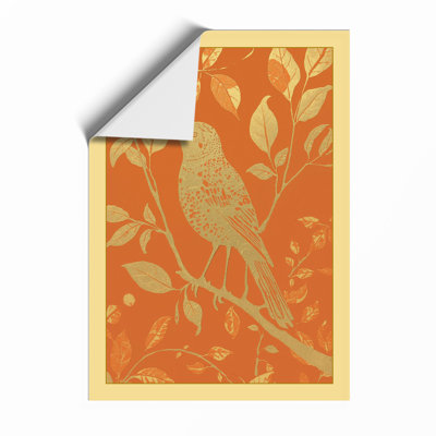 Gilded Songbird Botanical - Framed Print