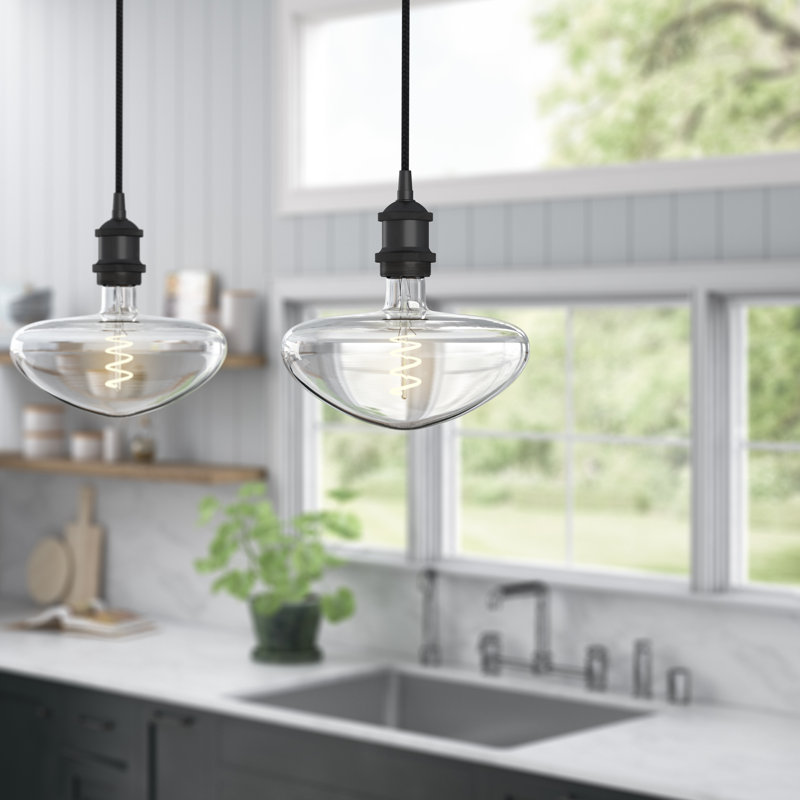Matte Black Glass LED Mini Pendant Light