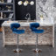 Tabouret de bar pivotant rembourré en velours, ensemble de 2