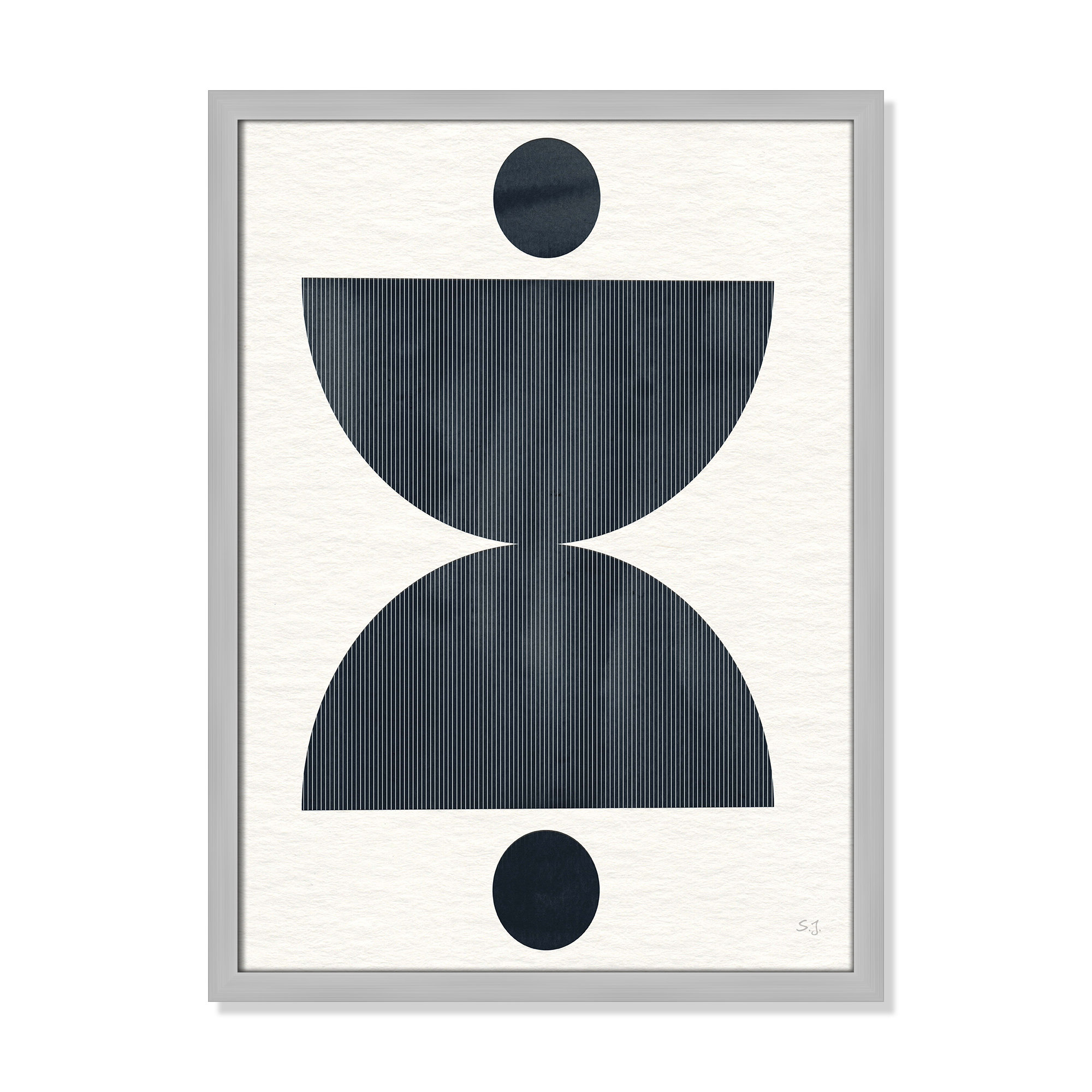Eclipse II by Susan Jill, Matte Silver Framed, 23" H x 17" W x 0.75" D