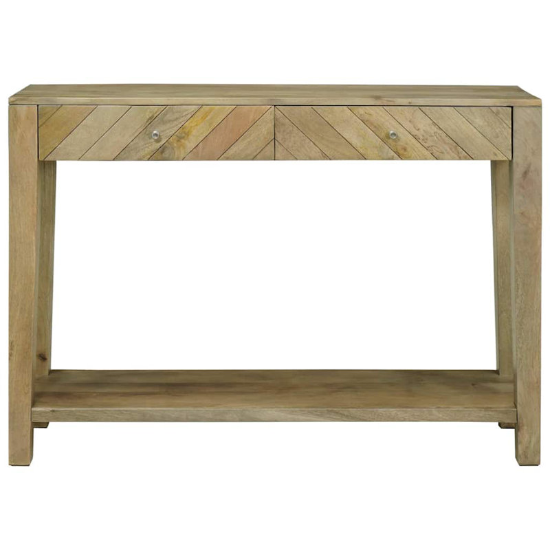 110cm Solid Wood Top Console Table