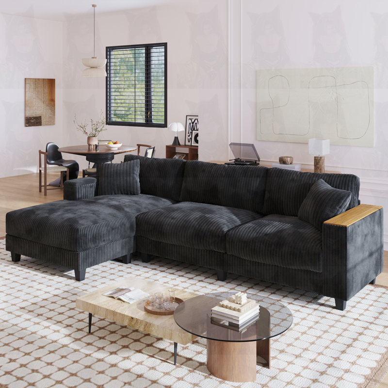 Canapés modulaires avec rangement, Noir