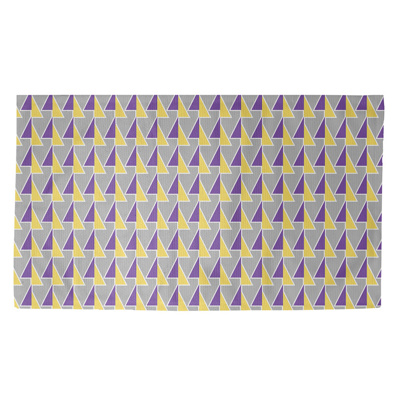 Tapis gris à motif de flèches décalées, Rectangle 2 pi x 3 pi