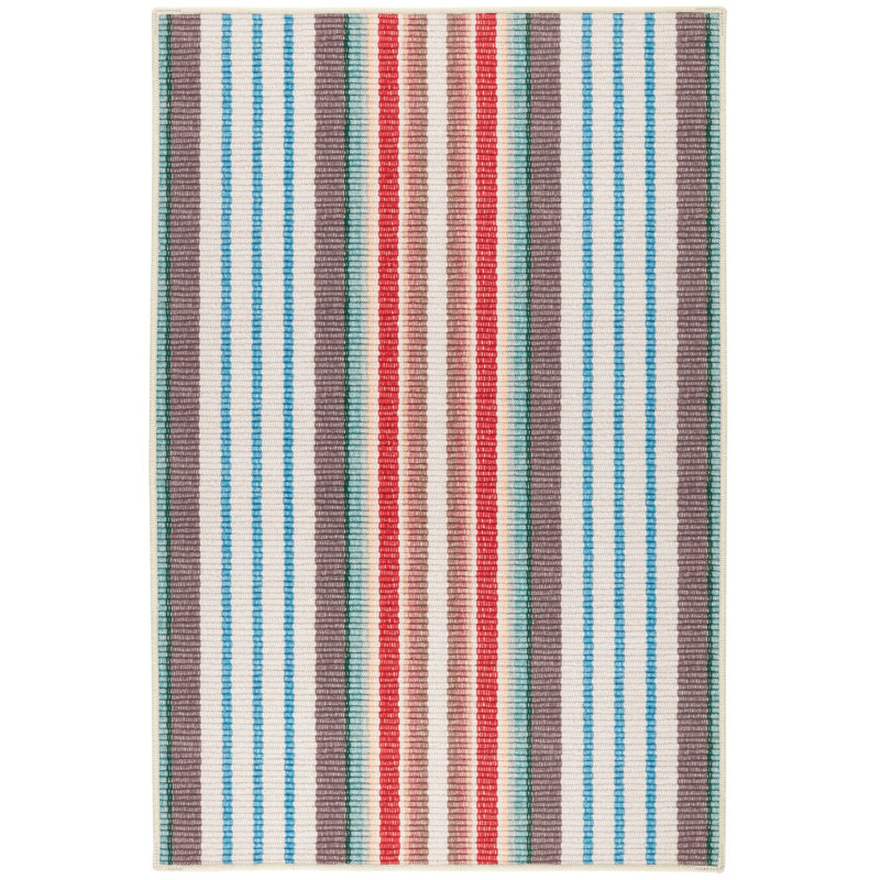 Tapis à rayures multiples lavable à la machine Ranch, Rectangle de 5 pi x 8 pi