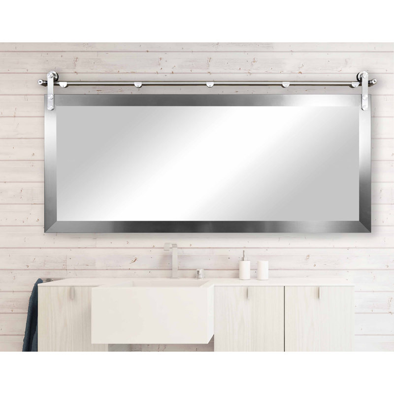 Karlyn Engineered Wood Flat Mirror, 30.5" H x 51.5" W x 25" D