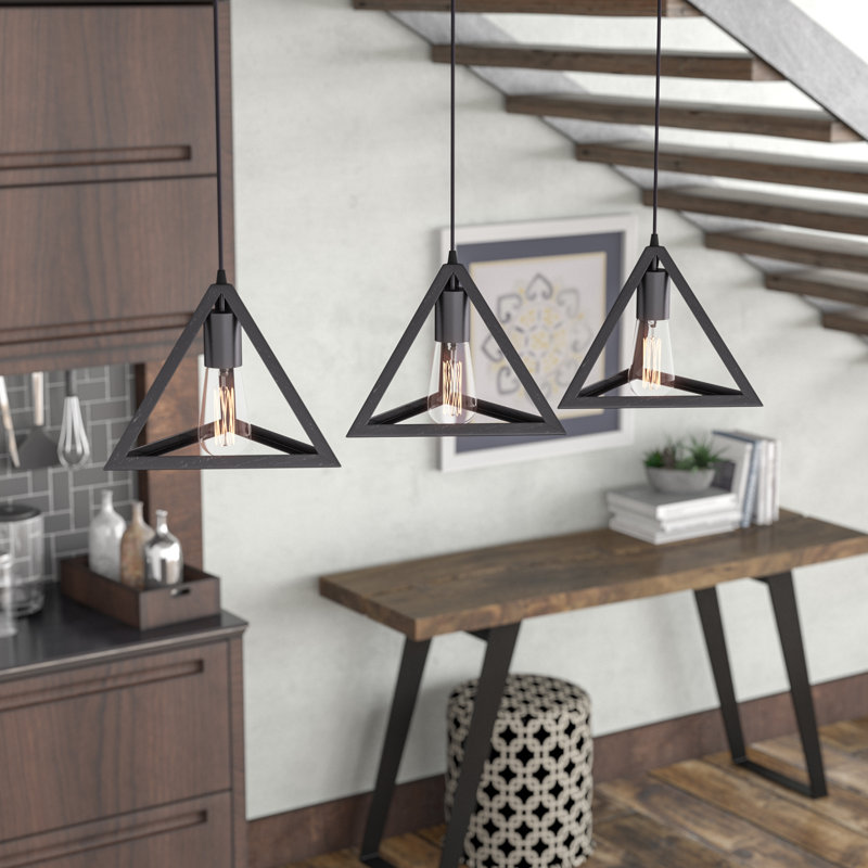 Merriam 3 - Light Brownish Black Kitchen Island Pendant