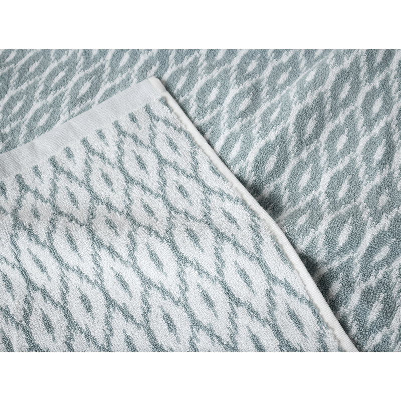 Stinson Organic Hand Towel 20"X30", Alpine White/Pacific Blue