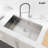 33" Undermount Handmade Kitchen Sink Single Bowl Stainless Steel Sink with Cutting Board, Colander, Grid-108980331