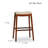 Weathered Gray 30" Bar Saddle Stool With Black Leather Seat - Brings Elegance To Your Space In Gray, Seat, Hardwood Build, Enhances Appeal-790856050-790856062-790856054