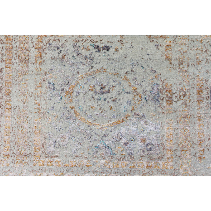 Tapis rouge et brun noué à la main de haute qualité, Rectangle 8 pi x 10 pi