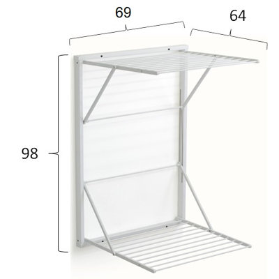 WALL CLOTHESLINE Wood Foldable Wall-Mounted Drying Rack