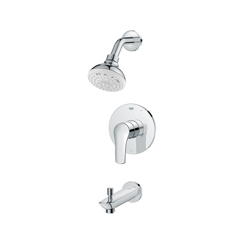 Eurosmart® Tub/Shower Faucet with Rough-in Valve, StarLight Chrome