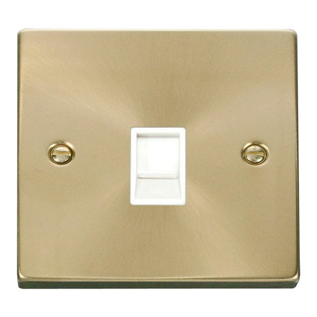 Satin Brass Rj11 Socket