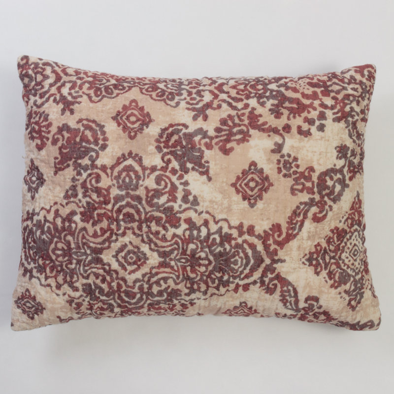 Lony Cotton Blend Damask Quilt, Queen Quilt + 2 Shams
