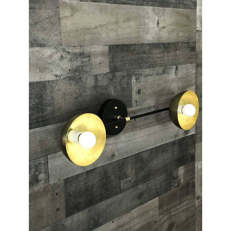 Scheiner Armed Sconce, Brass Black