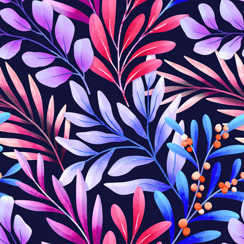 Floral Tile, 2.08' W x 18.75' L