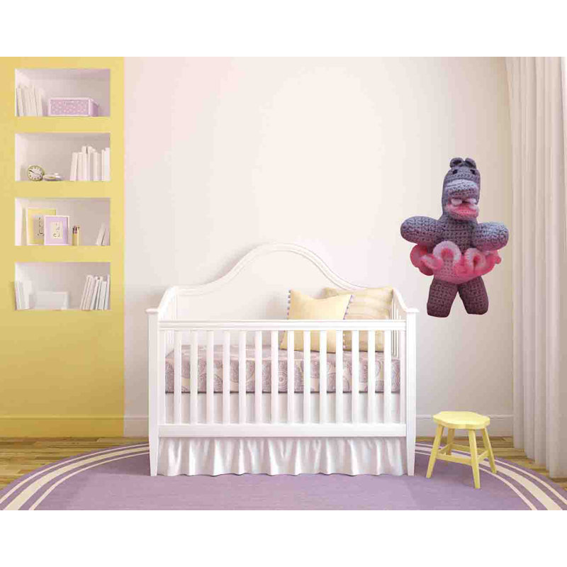 Adhésif décoratif ballerine hippopotame, H 32 po x l 48 po