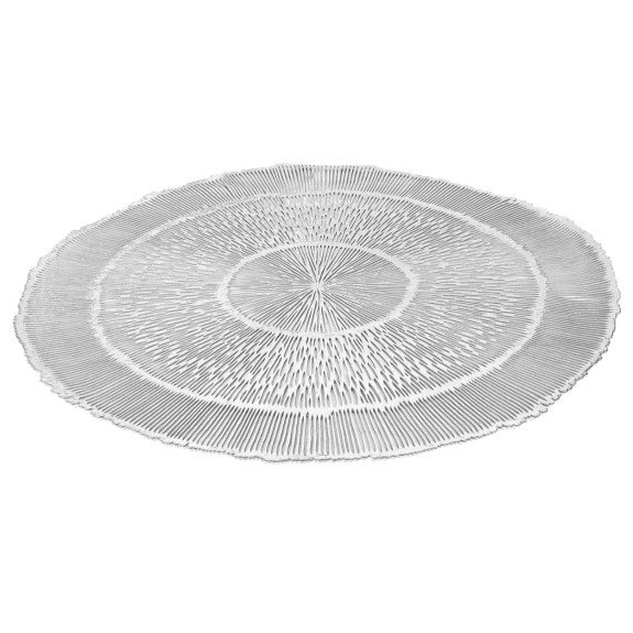 Amedori Vinyl Solid Colour Round Placemat, Silver