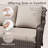 7-Person Outdoor Patio Conversation Rattan Seating Group With 2-In-1 Propane Fire Pit Table,2 Chairs，2 Ottoman and Beige Cushions-272932829