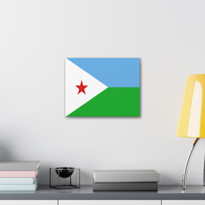 "Drapeau du pays djiboutien" sur toile