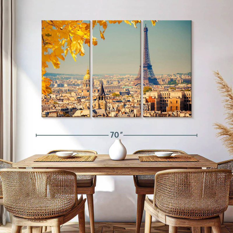 Sebbie Autumn Eiffel Tower Skyline, 42" H x 65" W