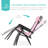  Folding Zero Gravity Recliner Patio Lounge Chair W/ Canopy Shade, Headrest, Tray - Bubblegum Pink-1935343961