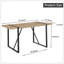 Table de salle à manger de 55 po en bois aggloméré rectangulaire industriel moderne de couleur bois pour 4 à 6 personnes, avec plateau en bois d'ingénierie de 1,5 po d'épaisseur et pieds en métal, pour l'écriture