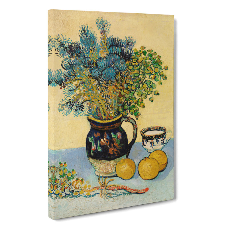 Flowers And Lemons by Vincent Van Gogh - Wrapped Canvas Painting, 50cm H x 35cm W x 3cm D