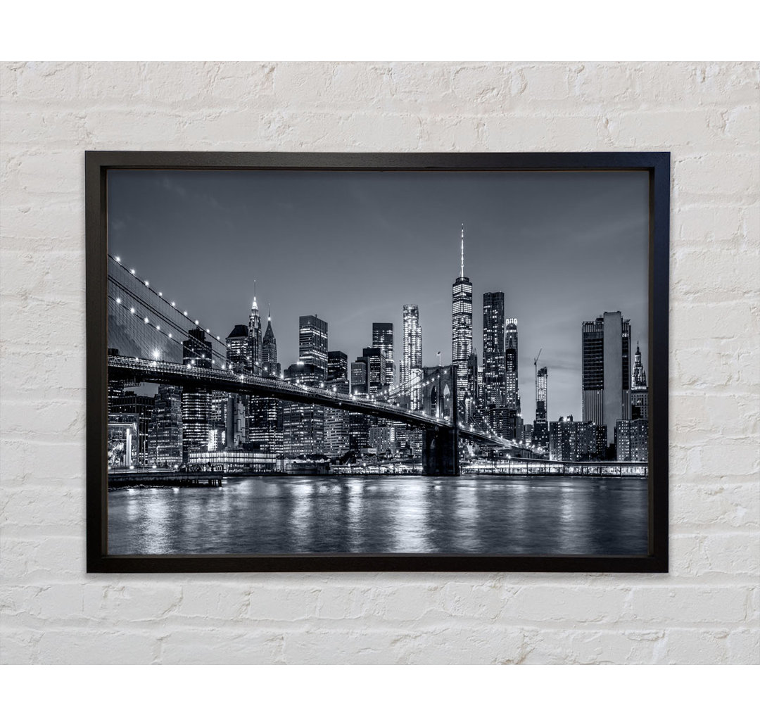 New York Lights Glowing - Einzelne Bilderrahmen Kunstdrucke auf Leinwand