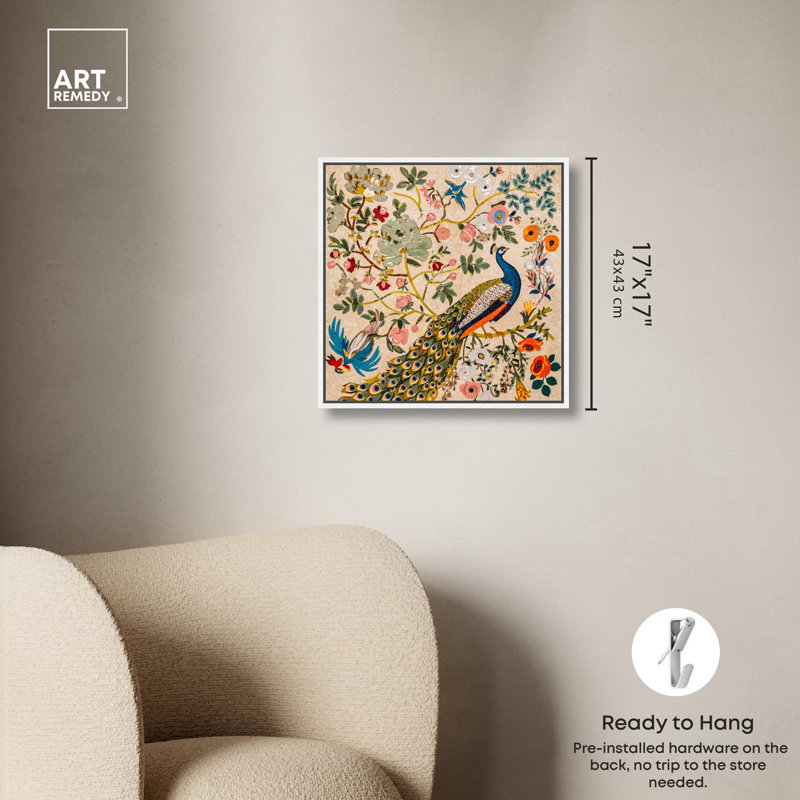Impression sur toile «Jeweled King I Living Room» par Art Remedy, H 30 po x l 30 po, Cadre doré