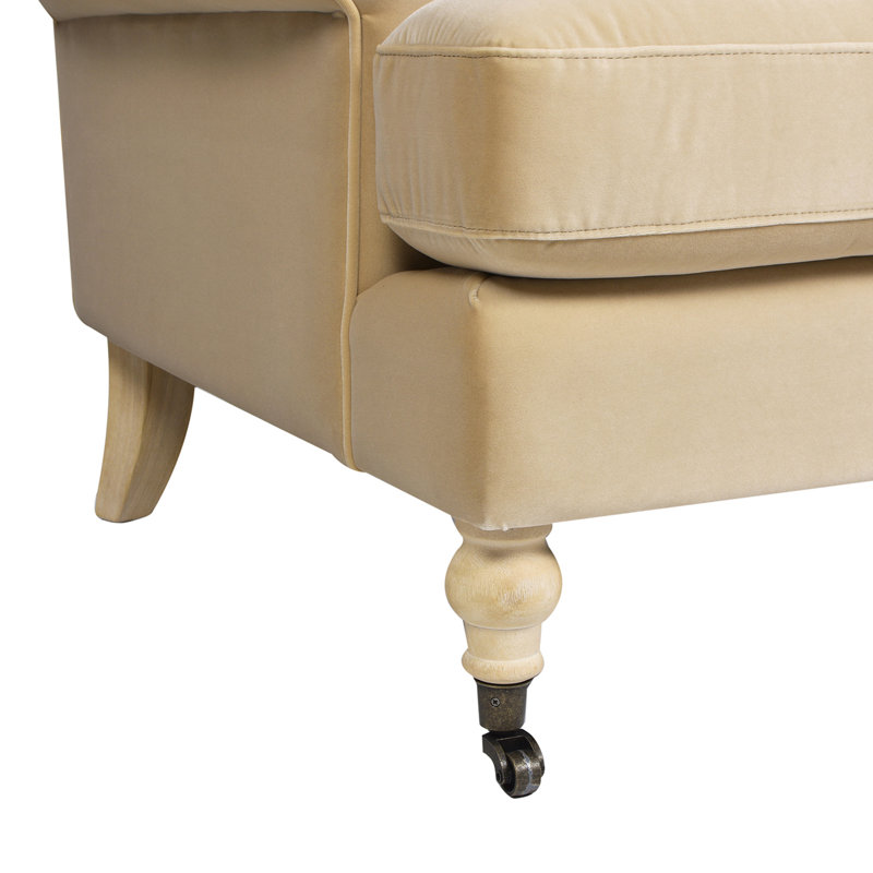 Fauteuil Harbor, Velours brun fauve
