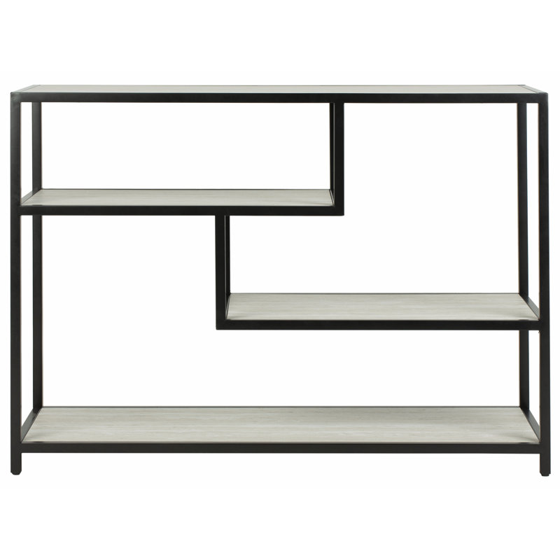 Reese 42'' Console Table, Black, Light Beige