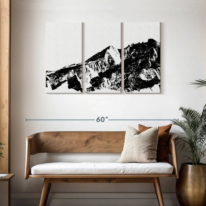 BW Mountains I, 28" H x 45" W