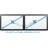 Full Motion Articulating 2 Screen Desk Mount