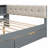 Wood Full Size Platform Bed With Storage Shelves, Drawers, Charging Station And Upholstered Headboard, Gray-636610379-636610380