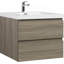 Meuble-lavabo flottant avec lavabo, meuble-lavabo mural moderne avec lavabo en résine et tiroirs à fermeture en douceur-1200007936
