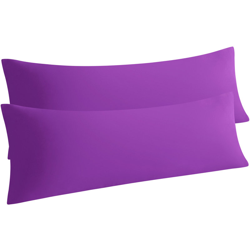 2PC Hypoallergenic Microfiber body pillowcase, Purple