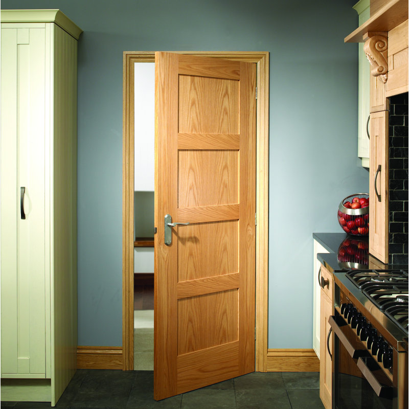 Internal Oak Pre-Finished Shaker 4 Panel, 1981mm H x 711mm W x 35mm D