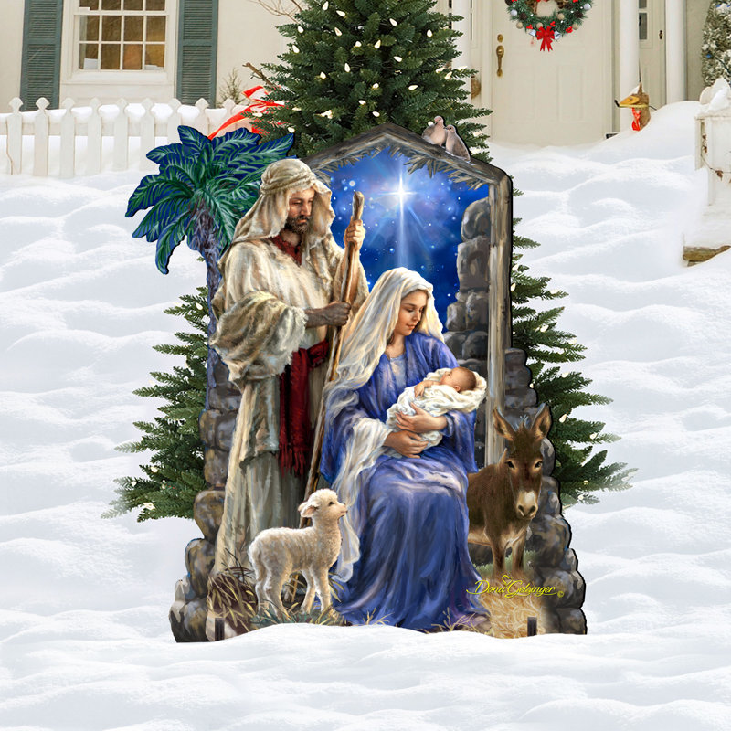 OD Wood Christmas Decoration, 32" H x 24" W x 12" D