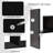 Black Desktop Bookshelf, Manufactured Wood Desk Organizer for Office & Dorm-1009421301