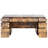 Outdoor Wood Bar Height Table And Stools With Cushions, PE Rattan Wicker Table