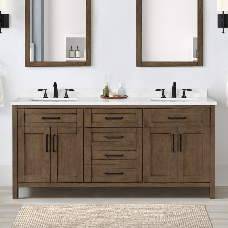 Meuble-lavabo double Tahoe, Espresso
